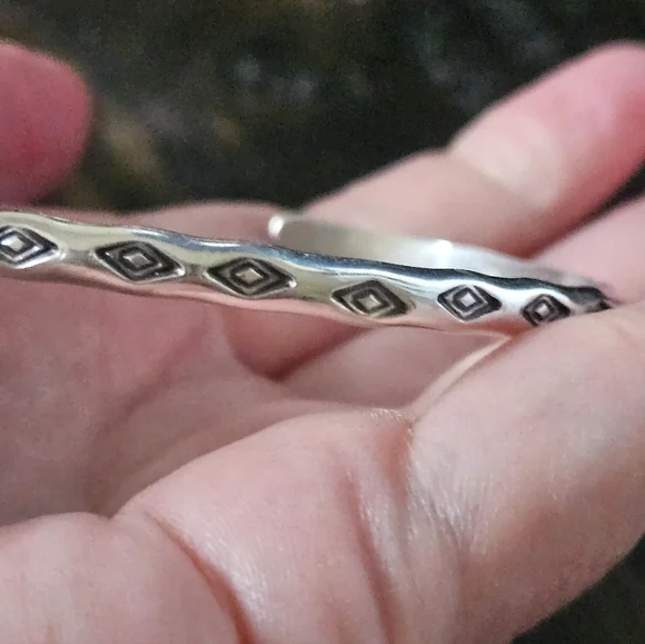 Navajo Vintage Sterling Silver Cuff Bracelet - Picture 2 of 5